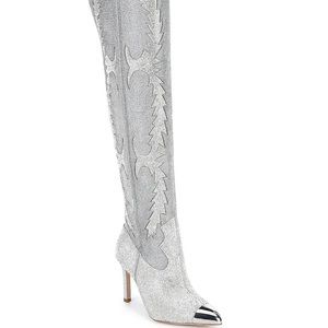 Gianni Bini Katyanna Over-The-Knee Rhinestone Embellished Western Dress Boots